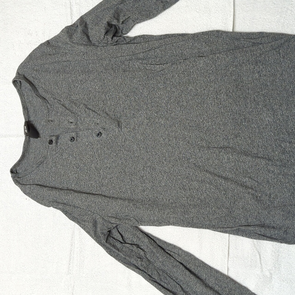 H&M Men's long sleeve shirt Heather Grey Size Medium